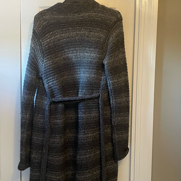 Gray wool sweater coat - Picture 2 of 4